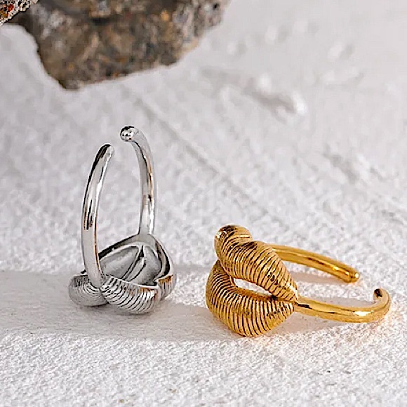 Stainless Steel Lip Resizable Ring Hip Hop Trendy - Picture 10 of 10